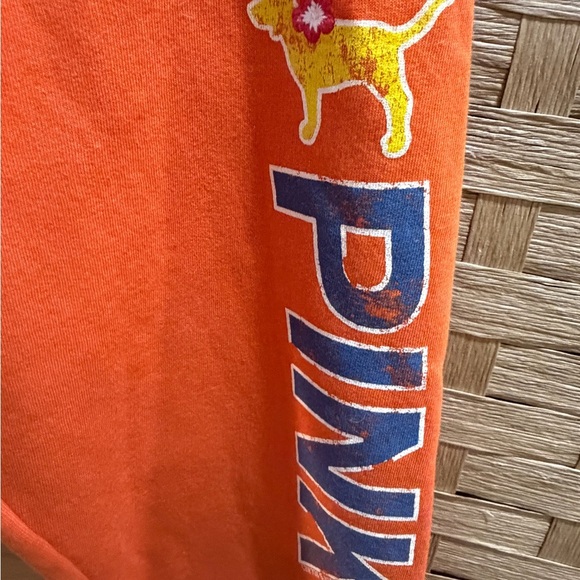 Y2K 2006 NWT Orange Victorias Secret PINK Sweatpants Deadstock Size XS - Picture 7 of 8